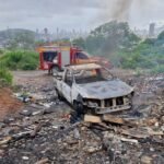 Incêndio em veículo mobiliza Bombeiros em Balneário Camboriú (SC)