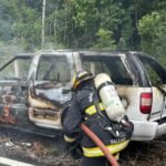 Incêndio em veículo mobiliza Corpo de Bombeiros voluntários de Ilhota