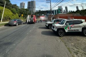 Motociclista fica gravemente ferido após acidente em Itajaí (SC)