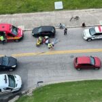 Motociclista e garupa ficam feridos após acidente na Av. Beira Rio, no Bairro Santa Rita