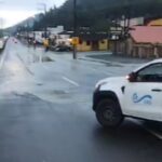 Rompimento de tubulação causa transtornos na BR-280, em Guaramirim (SC)