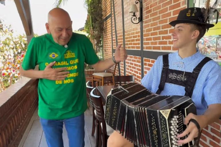 VÍDEO: Luciano Hang visita Osterfest em Pomerode e incentiva turismo na cidade mais alemã do Brasil