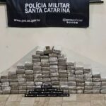 Dupla é presa transportando 100 quilos de maconha na SC-480, em Jupiá