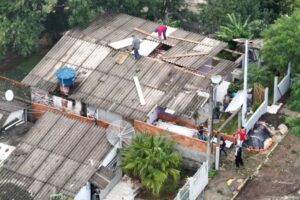 Microexplosão atmosférica causa estragos em São Miguel do Oeste