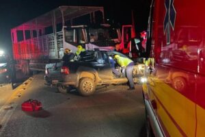 Idoso morre em grave colisão frontal na BR-280 em Mafra