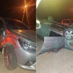 Renault Clio capota e atinge Hilux após saída de pista em São João Batista