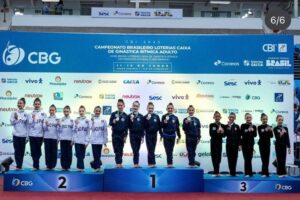 Brusque é campeã brasileira na ginástica rítmica com conjunto pré-infantil