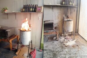 Bombeiros combatem princípio de incêndio em restaurante no bairro São Luiz