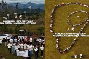 VÍDEO: Emoção e respeito marcam homenagem às vítimas de acidente aéreo