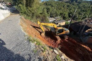 Foram iniciadas as obras de contenção em via em Águas Claras