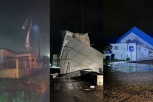 Ventos fortes causam destruição no Oeste de Santa Catarina e afetam diversas cidades