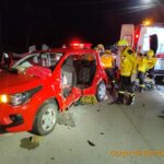 Colisão lateral entre veículos deixa idoso ferido na SC-412, em Gaspar