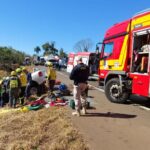 Grave colisão na BR-282 deixa jovem preso às ferragens entre Xaxim e Xanxerê