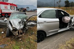 Tragédia na SC-370: colisão entre dois carros deixa três mortos e feridos em Urubici