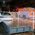 Incêndio em bateria de carro elétrico mobiliza bombeiros em Itajaí