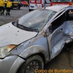Colisão na BR-470 em Gaspar termina em capotamento e deixa feridos