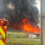 Chamas atingem comércio às margens da BR-470 em Indaial