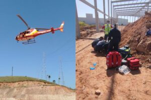Trabalhador morre após queda de 10 metros durante montagem de galpão em Itajaí