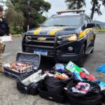 Fiscalização em ônibus vindo do Paraguai localiza drogas e produtos contrabandeados