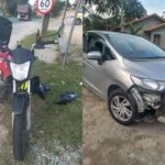 Motocicleta e carro colidem na Rodovia Ivo Silveira em Gaspar