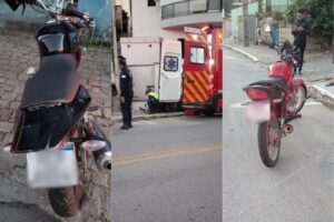 Colisão entre motos e carro deixa uma pessoa ferida no Centro de Brusque