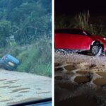 Veículos caem em valeta ao tentarem desviar de buracos, relata ouvinte do Bairro Limeira