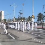 Militar da Marinha é atropelado por moto durante desfile de 7 de Setembro em Fortaleza