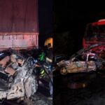 Colisão com sete veículos na BR-101 deixa um morto e dez feridos Colisão com sete veículos na BR-101 deixa um morto e dez feridos