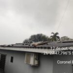 Chuva com granizo causa estragos em mais de 100 casas no Oeste de SC