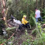 Choque violento entre dois carros na BR-282 termina com mortes e feridos
