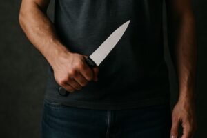 Homem em surto ameaça companheira e equipe do SAMU com faca em Ascurra