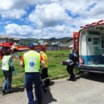 Idoso com suspeita de infarto em Gaspar e levado de helicóptero ao Hospital Azambuja