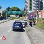 Acidente deixa motociclista ferido na Av. Martin Luther, em Brusque