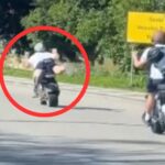 Vídeo mostra condutor de ciclomotor em manobra perigosa na Av. Beira-Rio, em Brusque