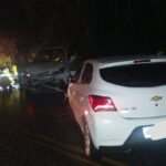 VÍDEO: Colisão entre três veículos deixa quatro feridos na rodovia Gentil Archer Battisti