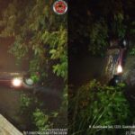 Jovens escapam de afogamento após carro cair em rio em Guabiruba