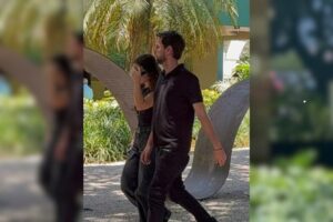 Mel Maia se despede da mãe Débora Maia, em velório no Rio de Janeiro