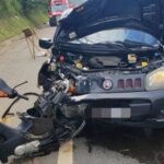 Dois homens morrem em colisão entre carro e moto na BR-470, em Gaspar