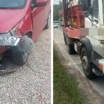 Colisão entre carro e caminhão mobiliza a polícia rodoviária em Brusque