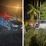 Colisão frontal deixa idoso gravemente ferido na SC-410, em Canelinha