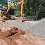 Serviços continuam em cabeceira de ponte em Águas Claras