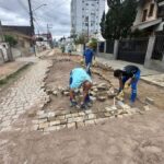 Mais de 18 mil pedras de paralelepípedos são instaladas em via em Santa Rita