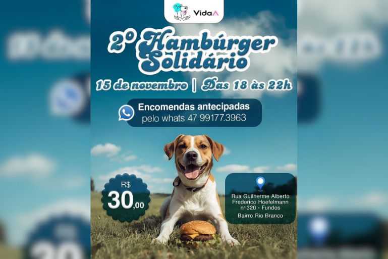 ONG VidaA realiza 2º Hambúrguer Solidário em prol dos animais abandonados