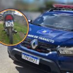 Motociclista foge da GTB, empina moto e sofre queda no bairro Rio Branco