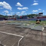 Troca do gramado do Estádio Augusto Bauer avança; saiba como está o serviço