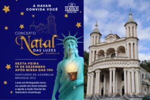 Concerto Natal das Luzes será apresentado sexta-feira (19) no Santuário Azambuja
