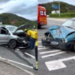 VÍDEO: Colisão entre veículos é registrada na Rod. Gentil Battisti Archer, em Brusque