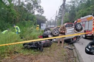 Atualização dos Bombeiros sobre acidente em Brusque revela estado das vítimas