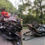 Capotamento na SC-150 mata mulher e destrói carro no Meio-Oeste de SC