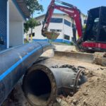 Com duas frentes de trabalho, instalação da nova adutora do Samae avança
